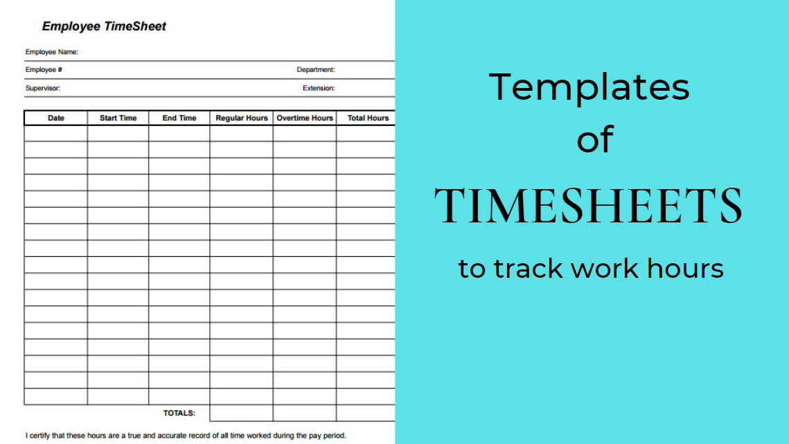 10 Best Timesheet Templates to Track Work Hours