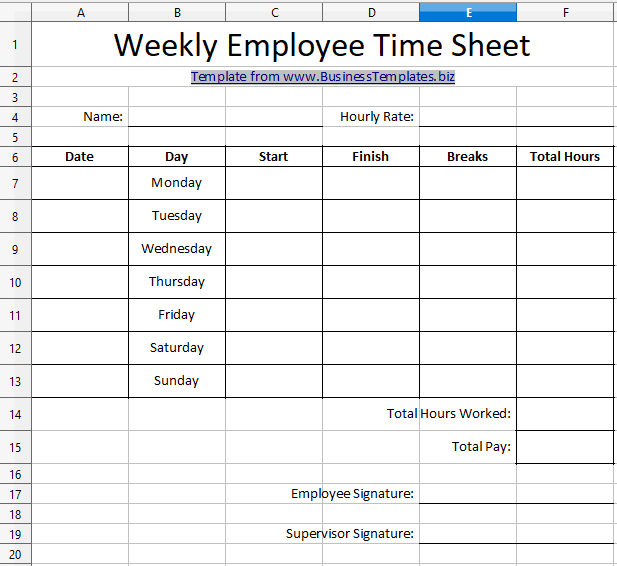 10 Best Timesheet Templates To Track Work Hours