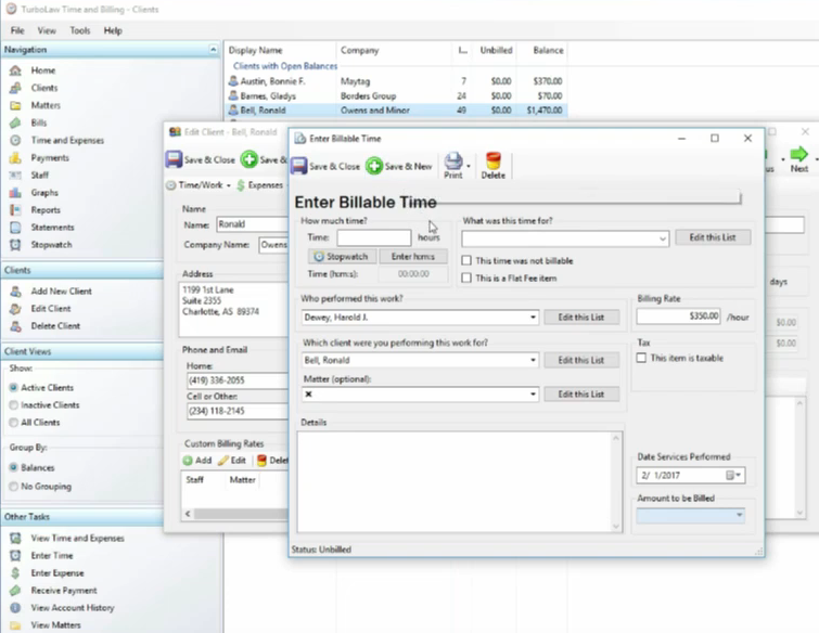 Law firm time and billing software 2