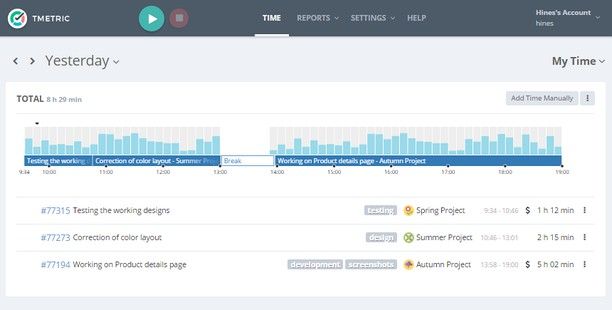 Automatic time tracking 1