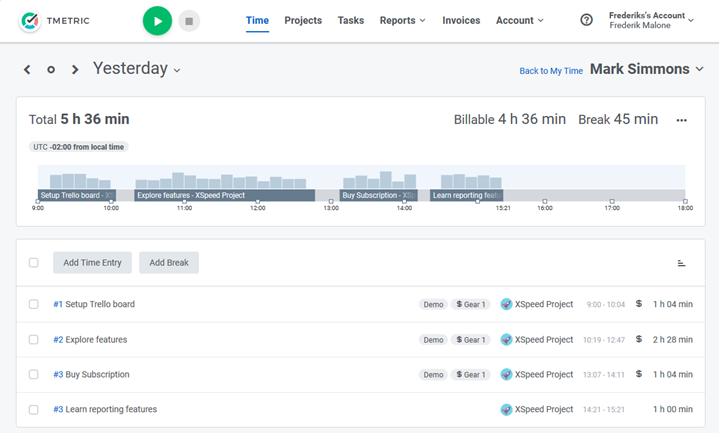 Time tracking for developers