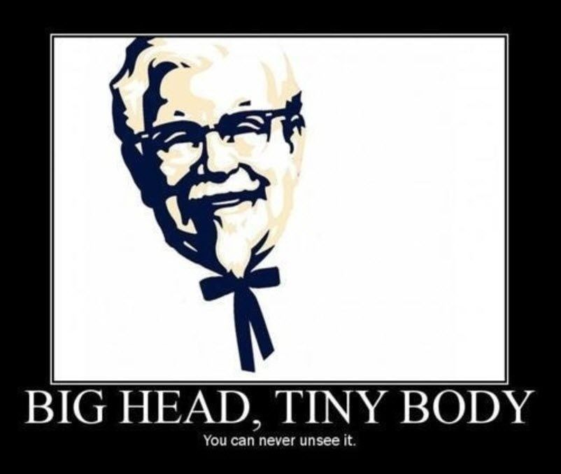 big head kfc meme 