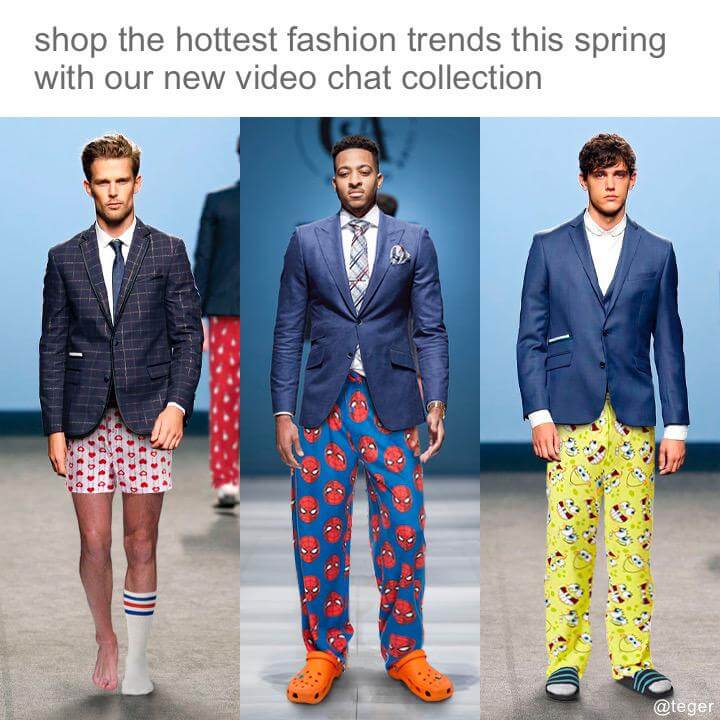 instagram post on men fashion parody 