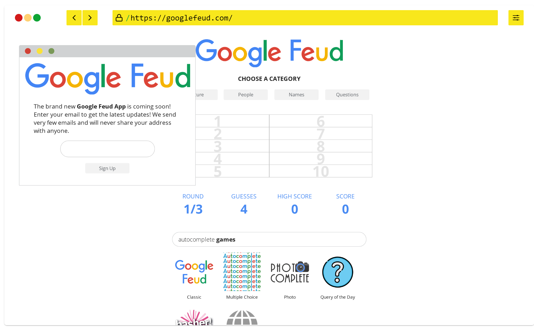 Google Feud, technology rocks. seriously.