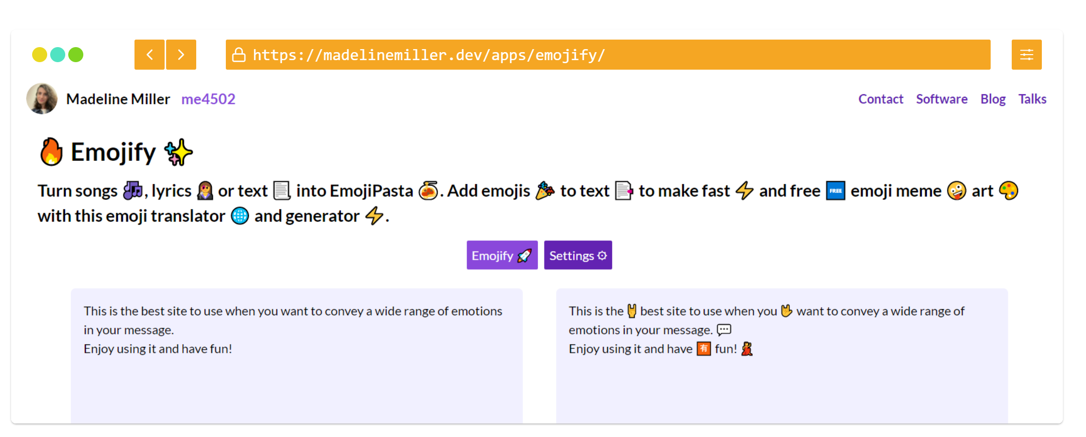 emojify screenshot 