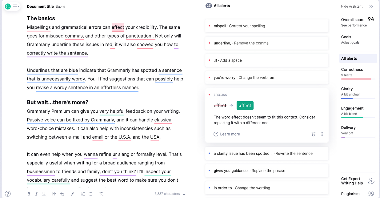 grammarly screenshot 