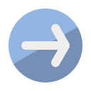 arrow right pale blue icon 