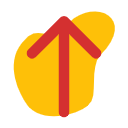 arrow up icon yellow red 
