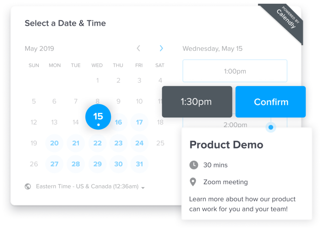 calendly app screenshot