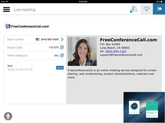 freeconferencecall screenshot 