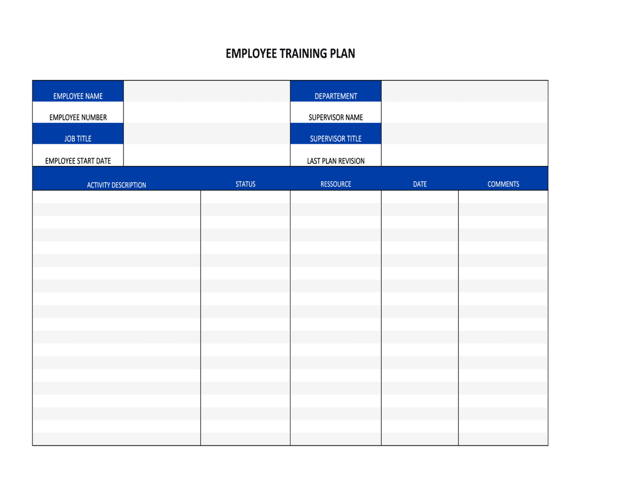 Free Printable Employee Training Plan Templates [Excel, PDF & Word]