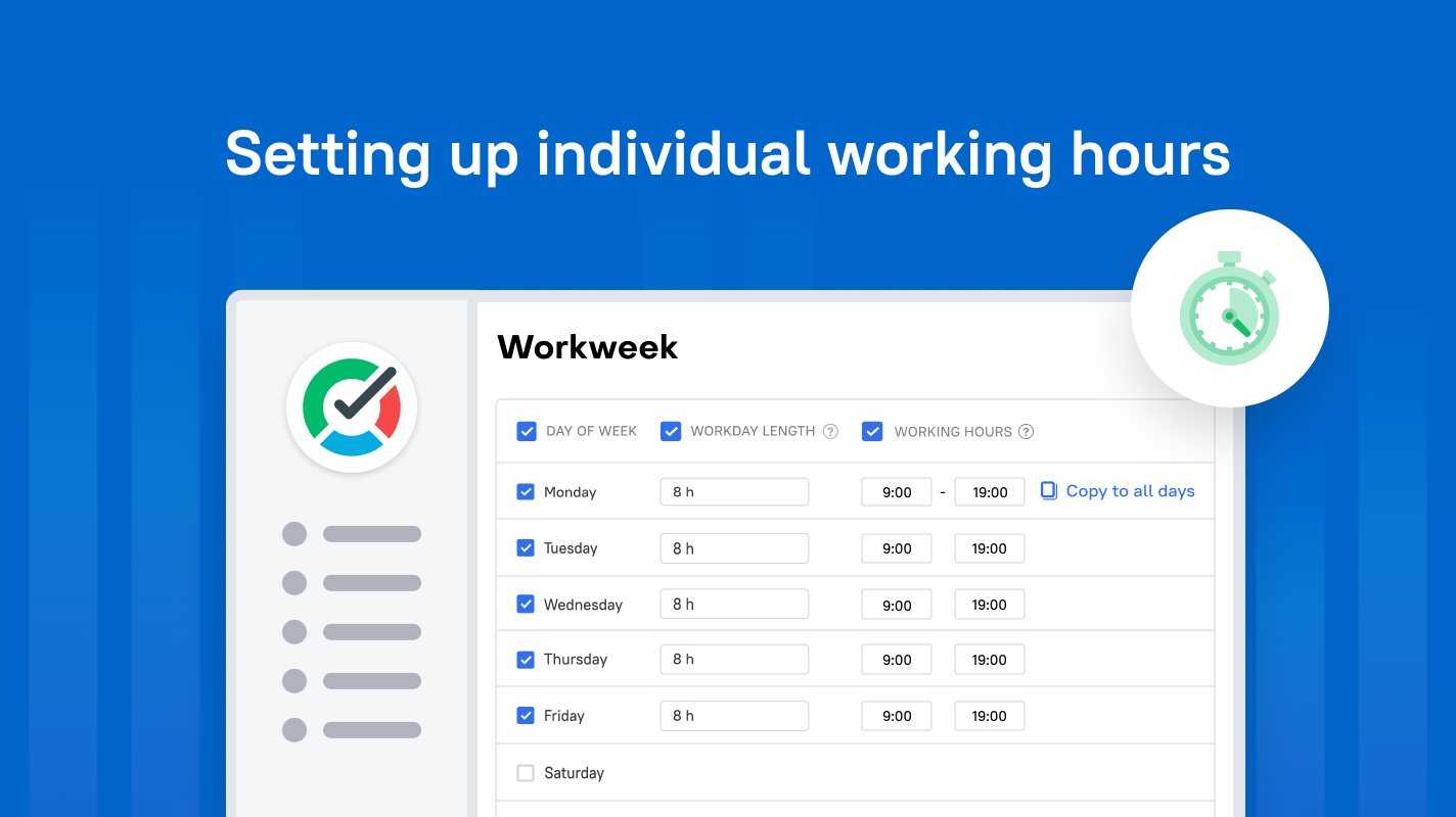 Set Individual Working Hours For Your Employees