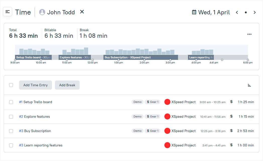 tmetric screenshot activity tracking 