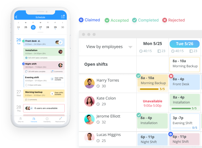 connecteam screenshot of the time management productivity tool