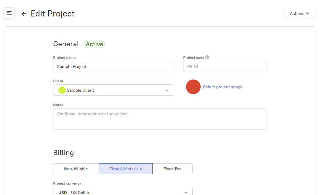 tmetric screenshot project management module 