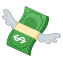 money with wings icon