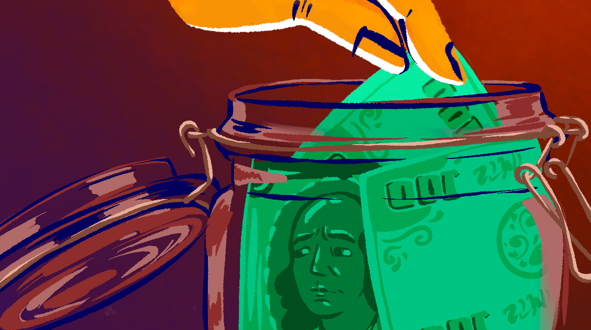 a jar of money