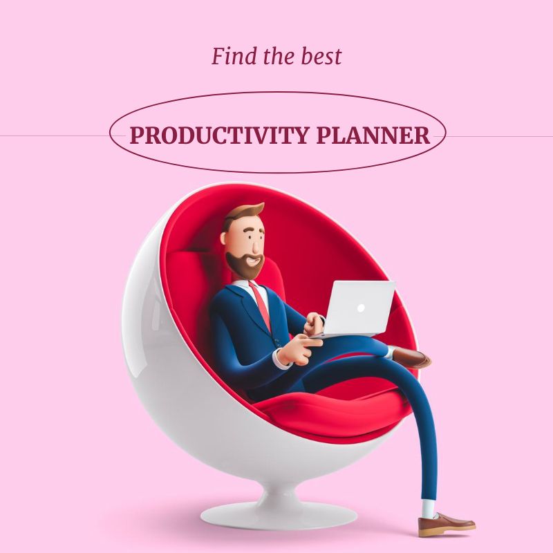a man choosing a productivity planner 