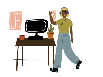work from home illustration 