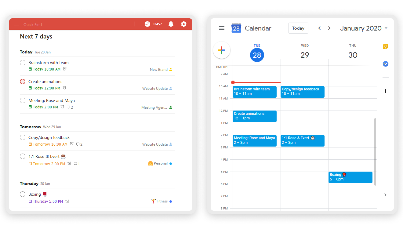 todoist and google calendar integration 
