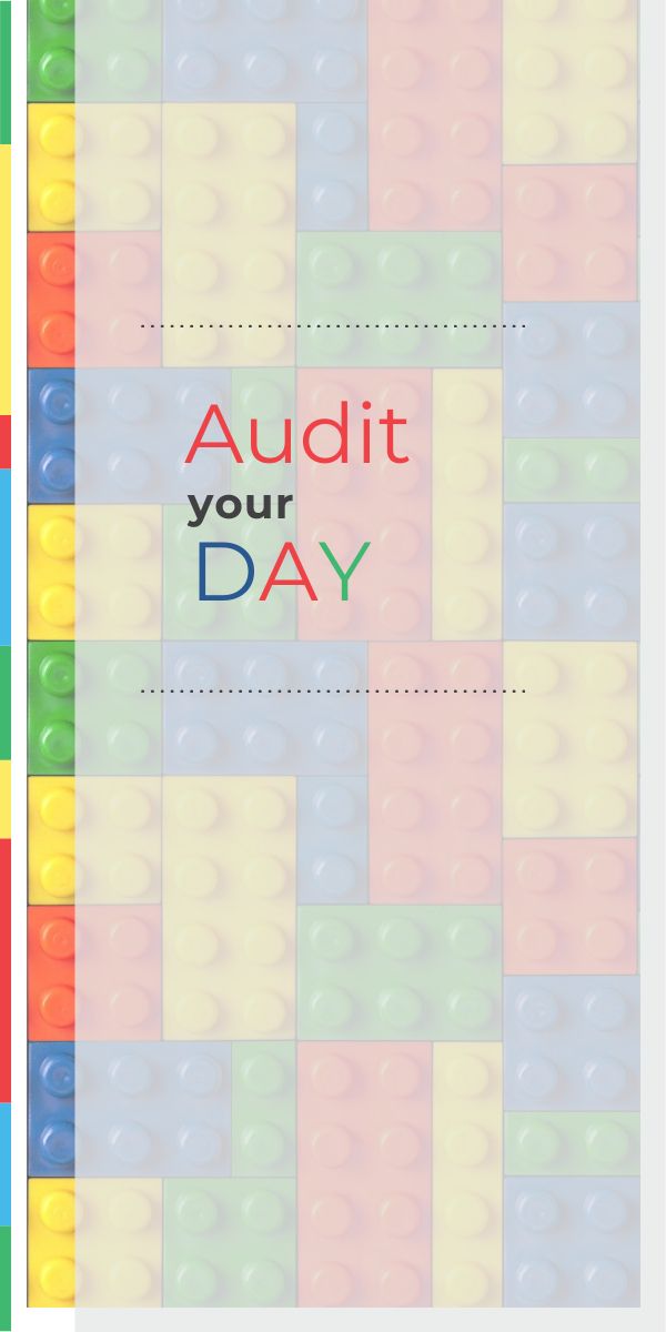poster with words Audit your day 