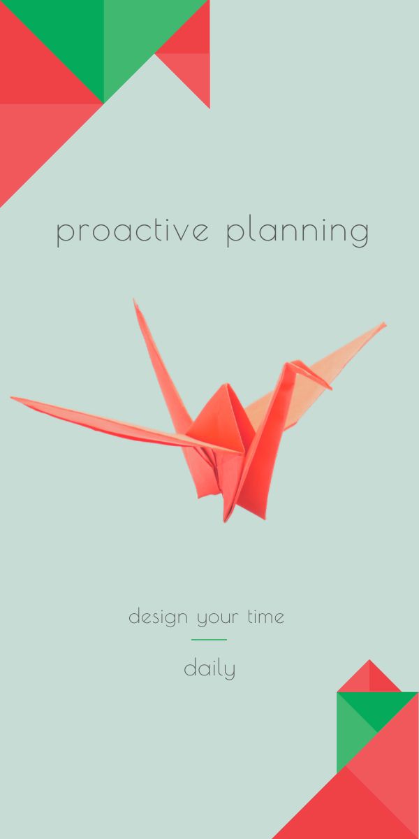origami piece with words plan proactively 