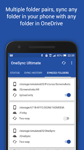 Autosync mobile app for Android 