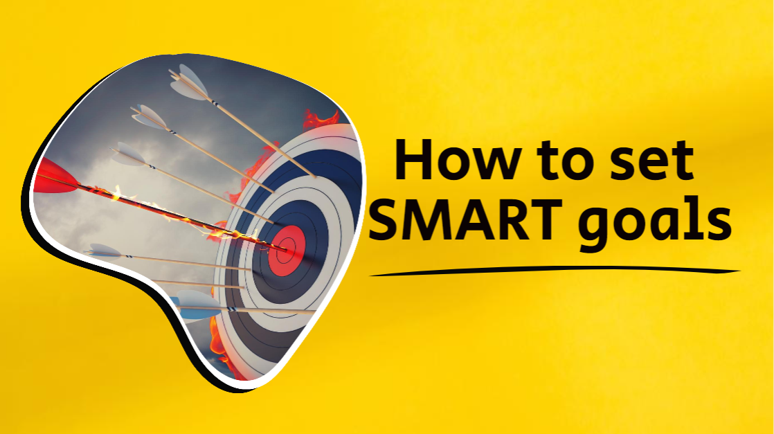 the image of target and words how to set smart goals