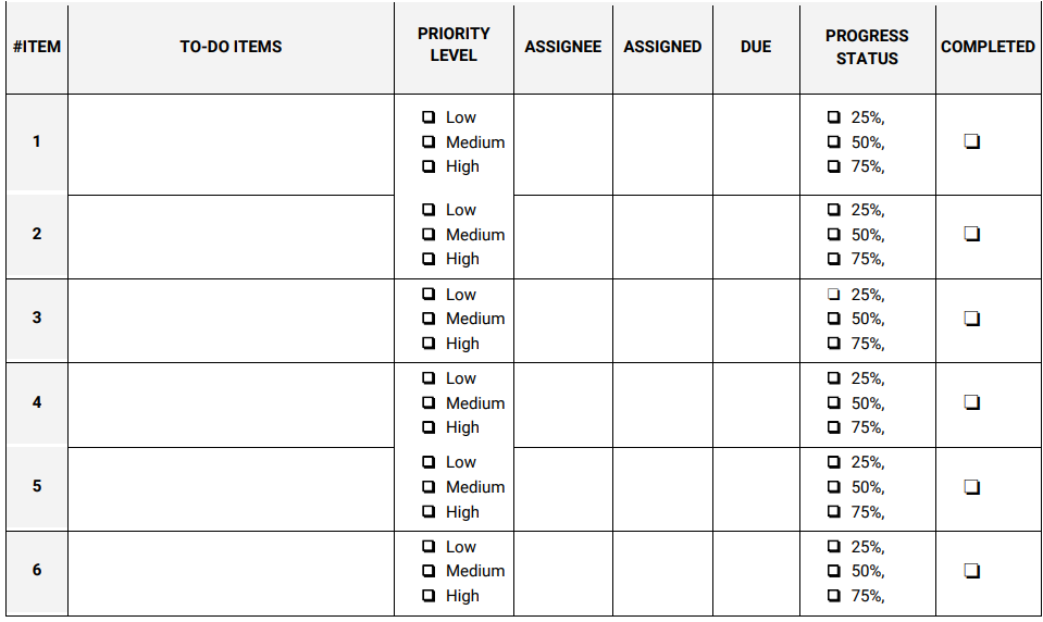 clockify to-do list template