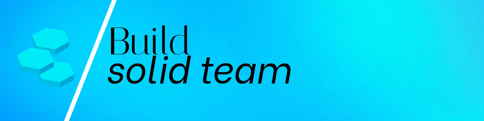 words build solid team on abstract background