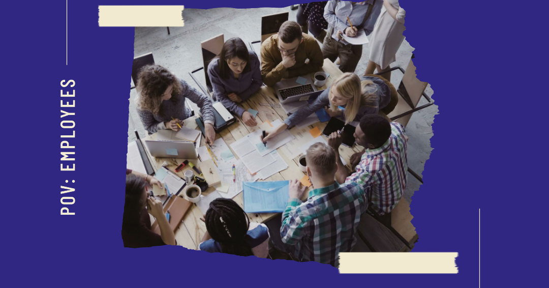 a team sitting at the meeting 