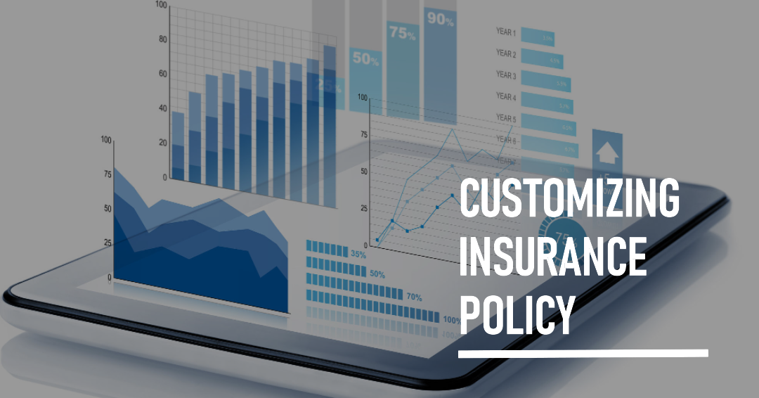 screen and charts introducing benefits of business insurance policy 