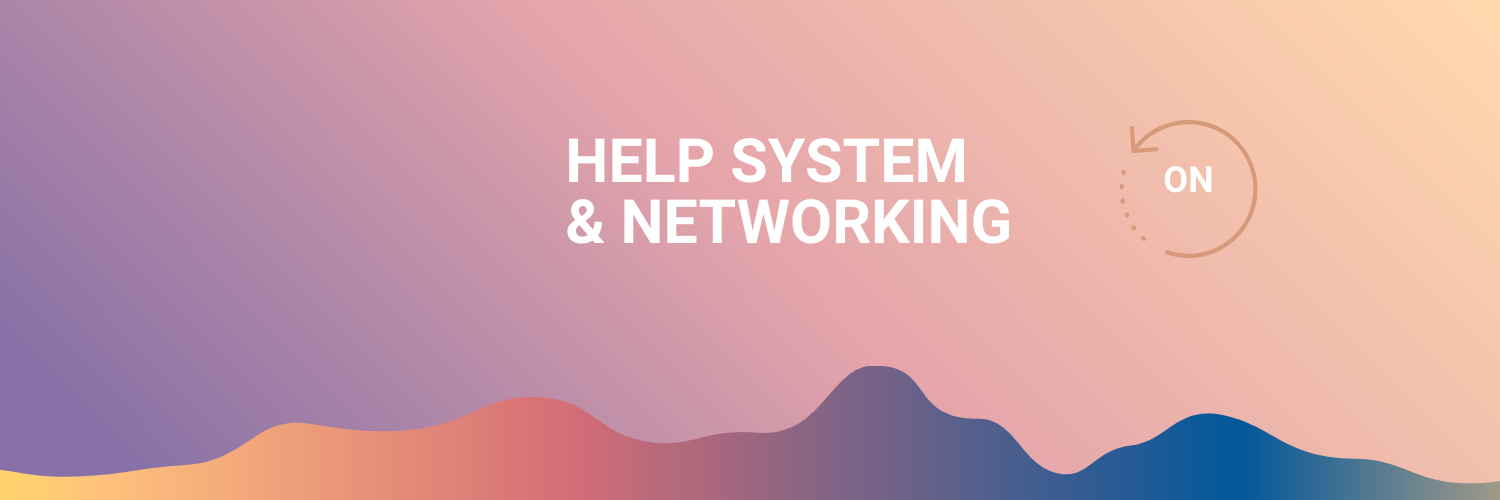 banner for help system and networking 