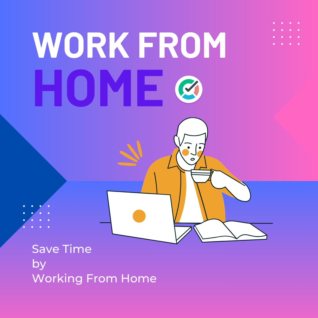grahic image of working from home person