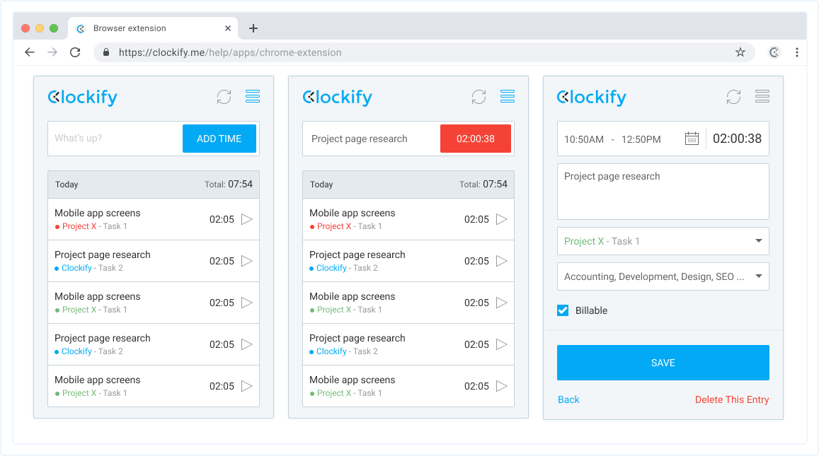 clockify screenshot