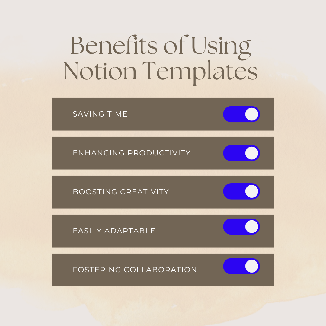 banner for benefits of using Notion Templates 