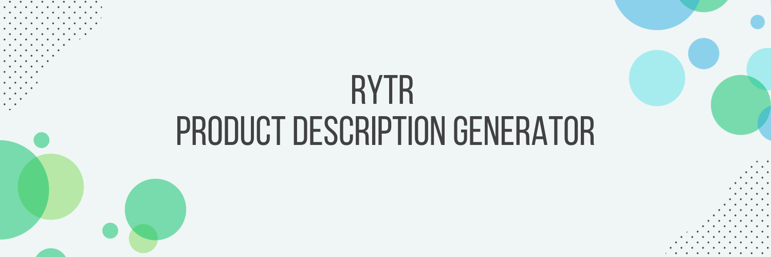 banner for Rytr product description generator 
