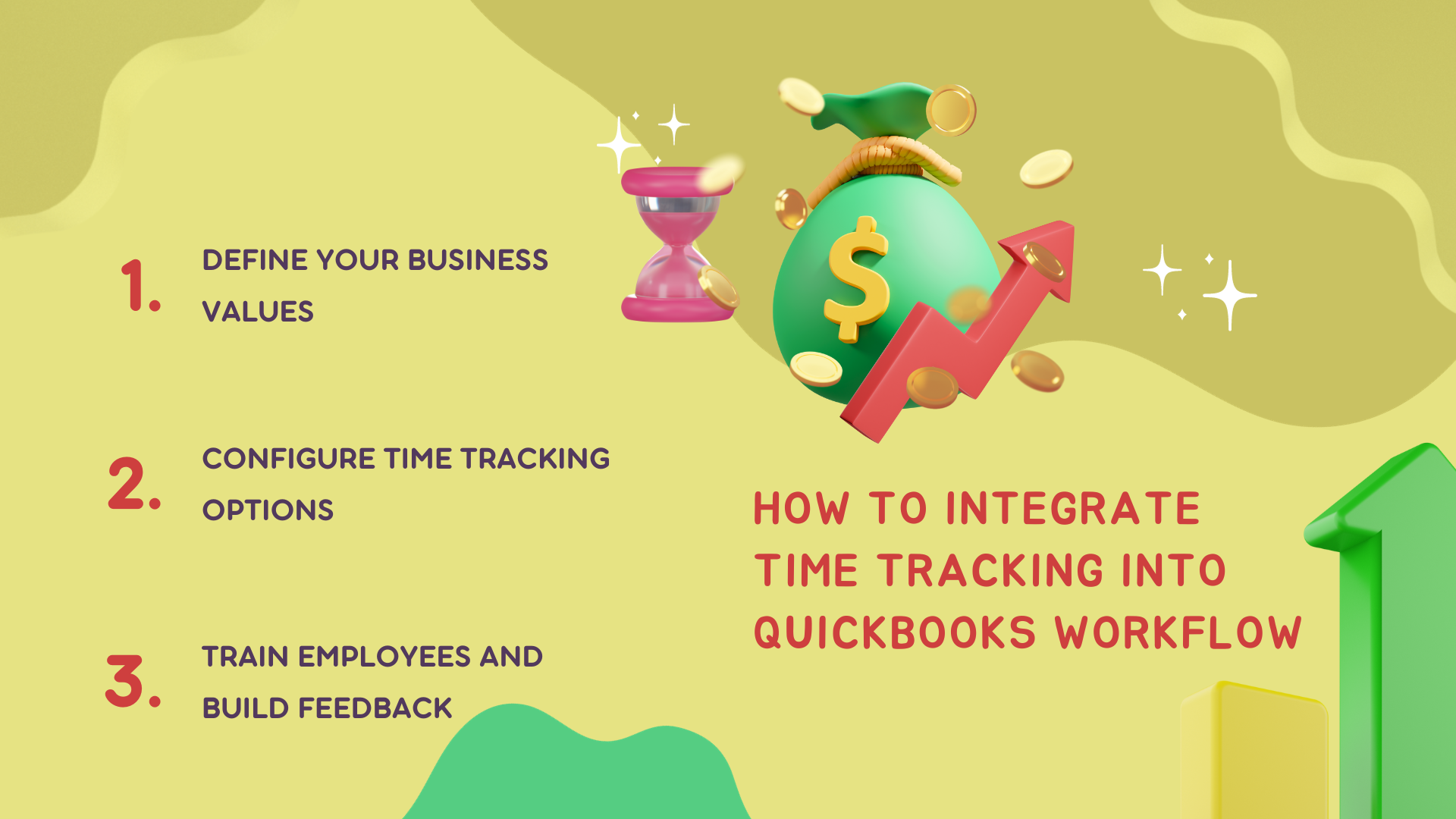 list of steps to integrate time tracking in quickbooks 