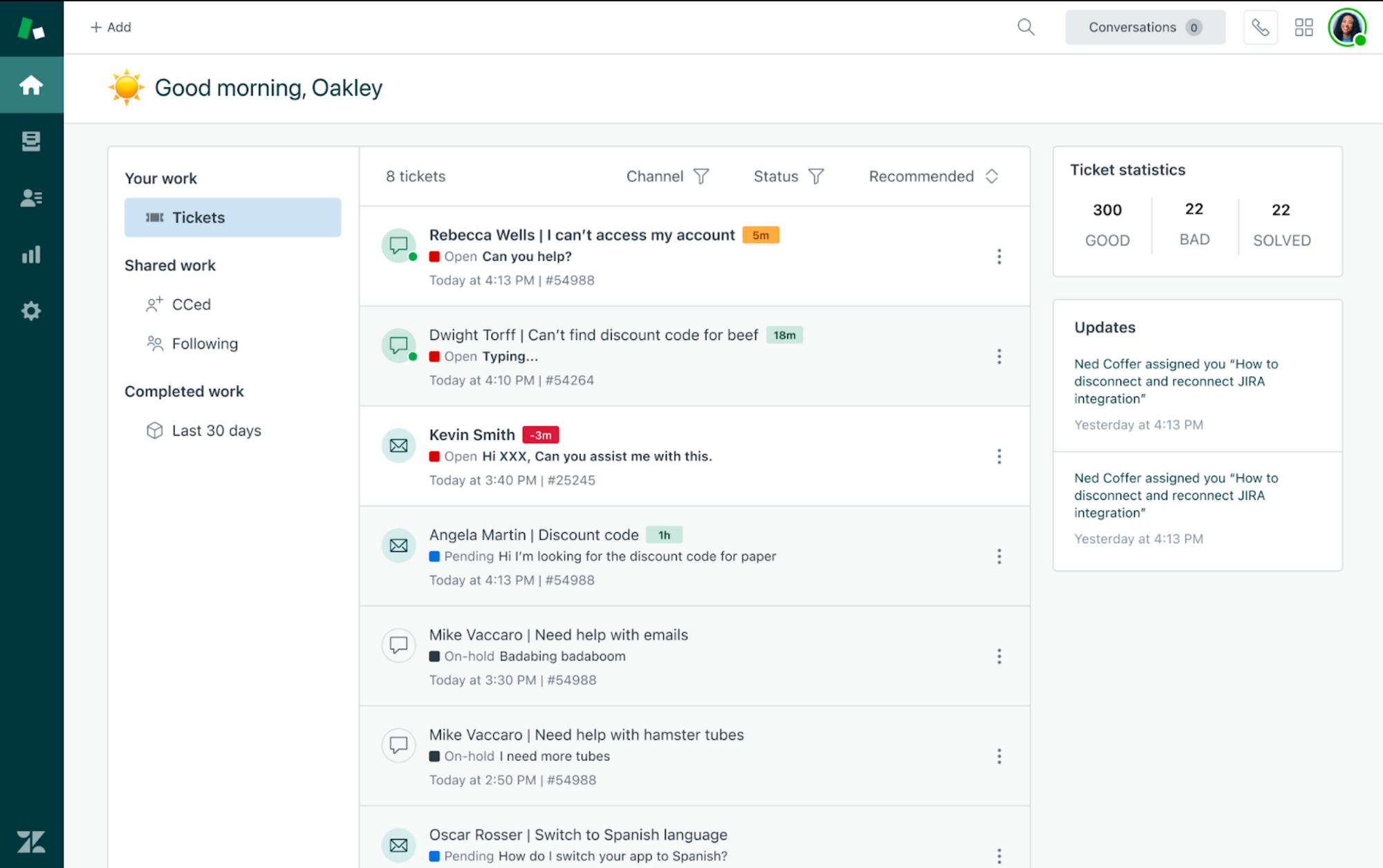 Zendesk screenshot 