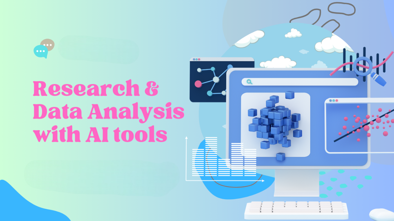 banner for research and data analysis AI tools 