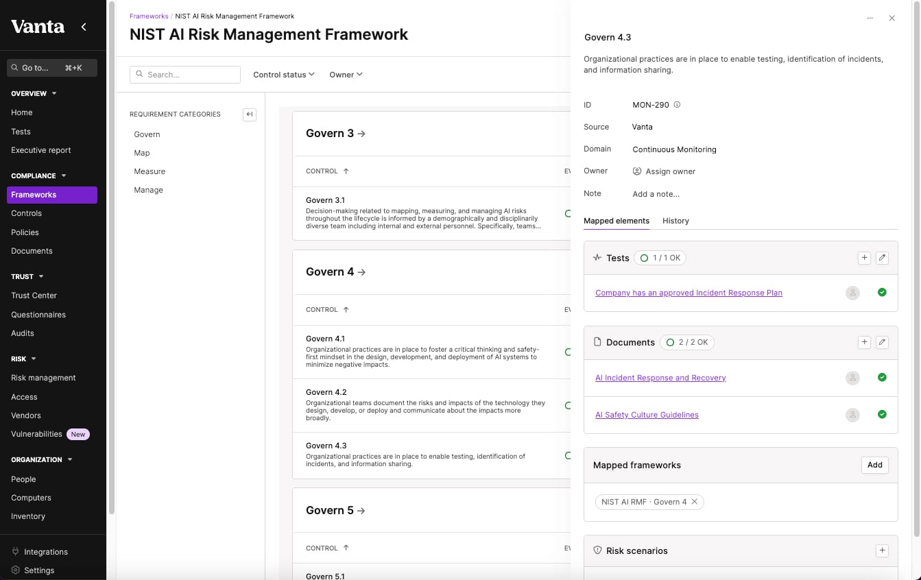 vanta for compliance management 