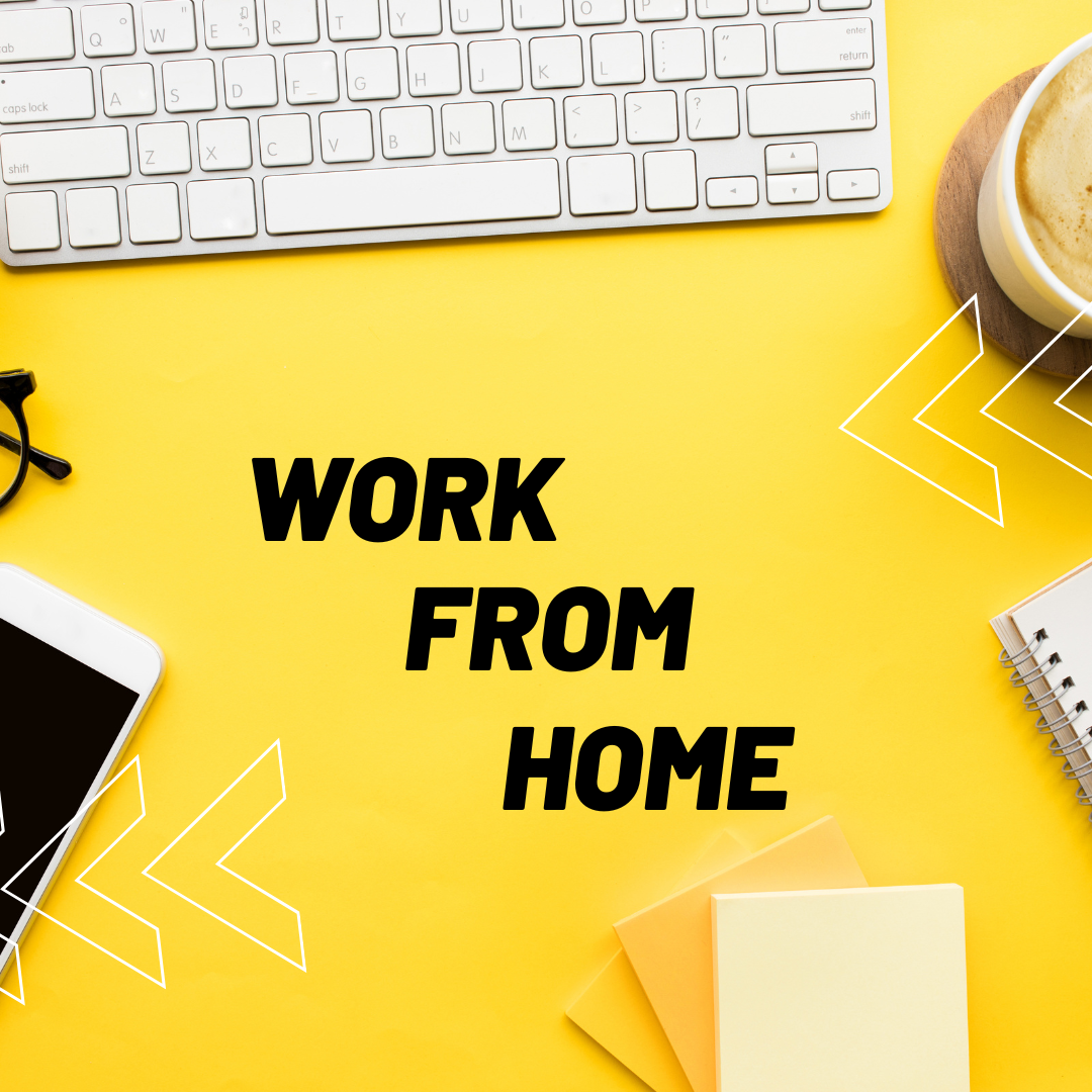 work from home yellow banner 