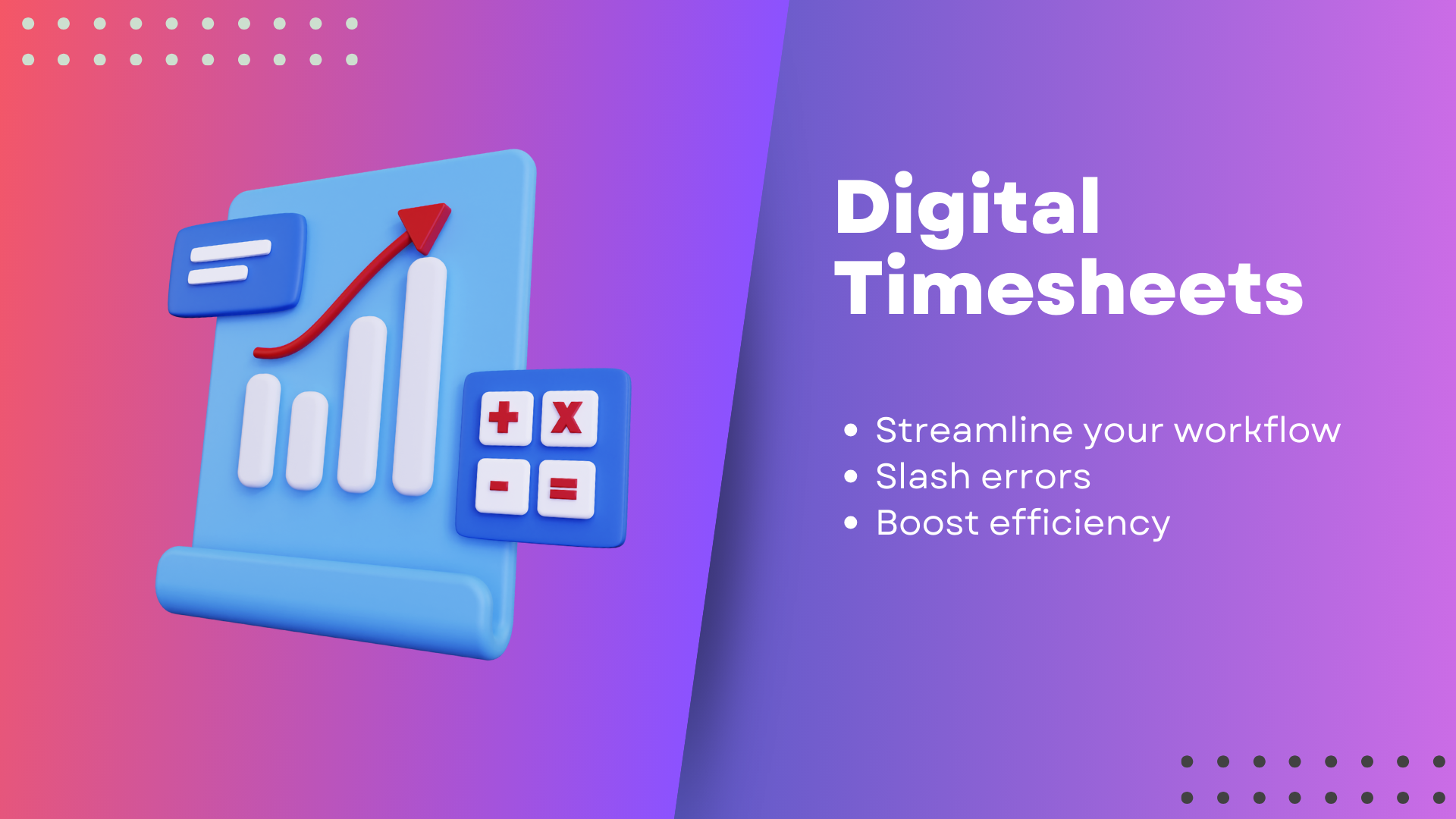 digital timesheets on the purple background 