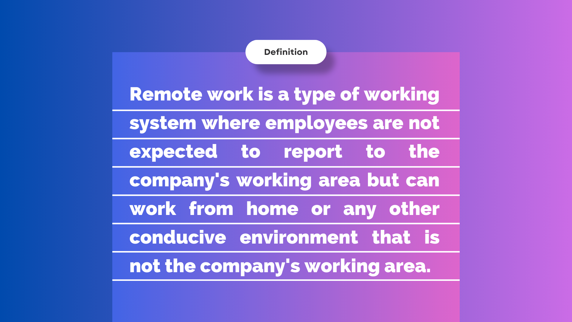 remote work definition 