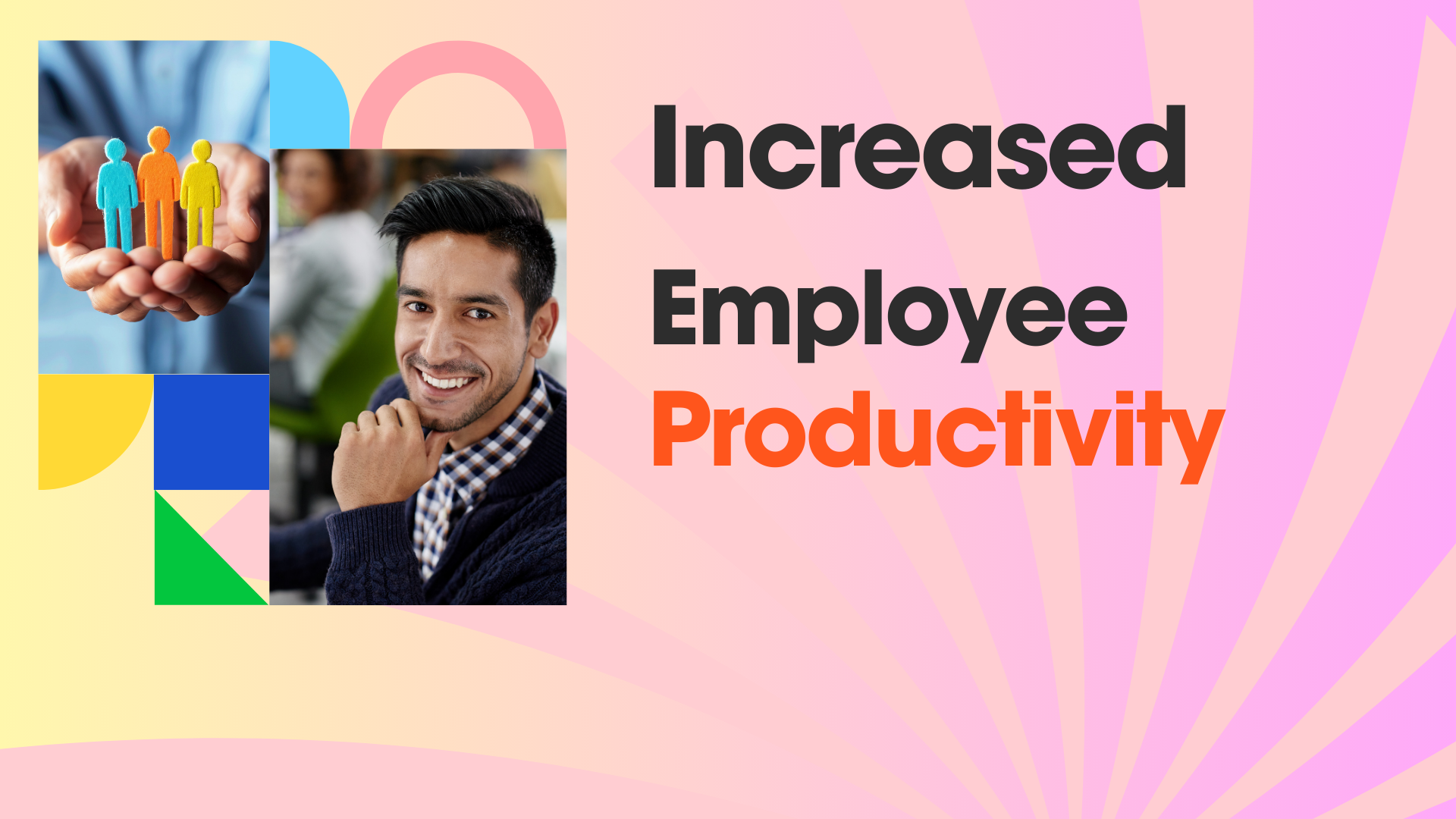 light violet background with words increased employee productivity 