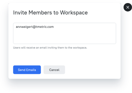 TMetric invite for teams 