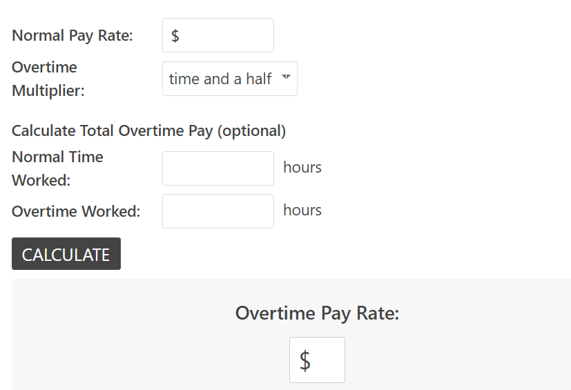 tmetric for overtime and double time pay