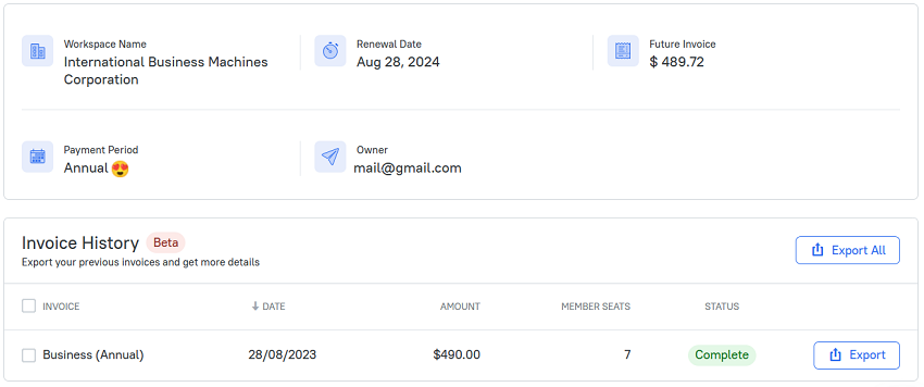 billing with tmetric 