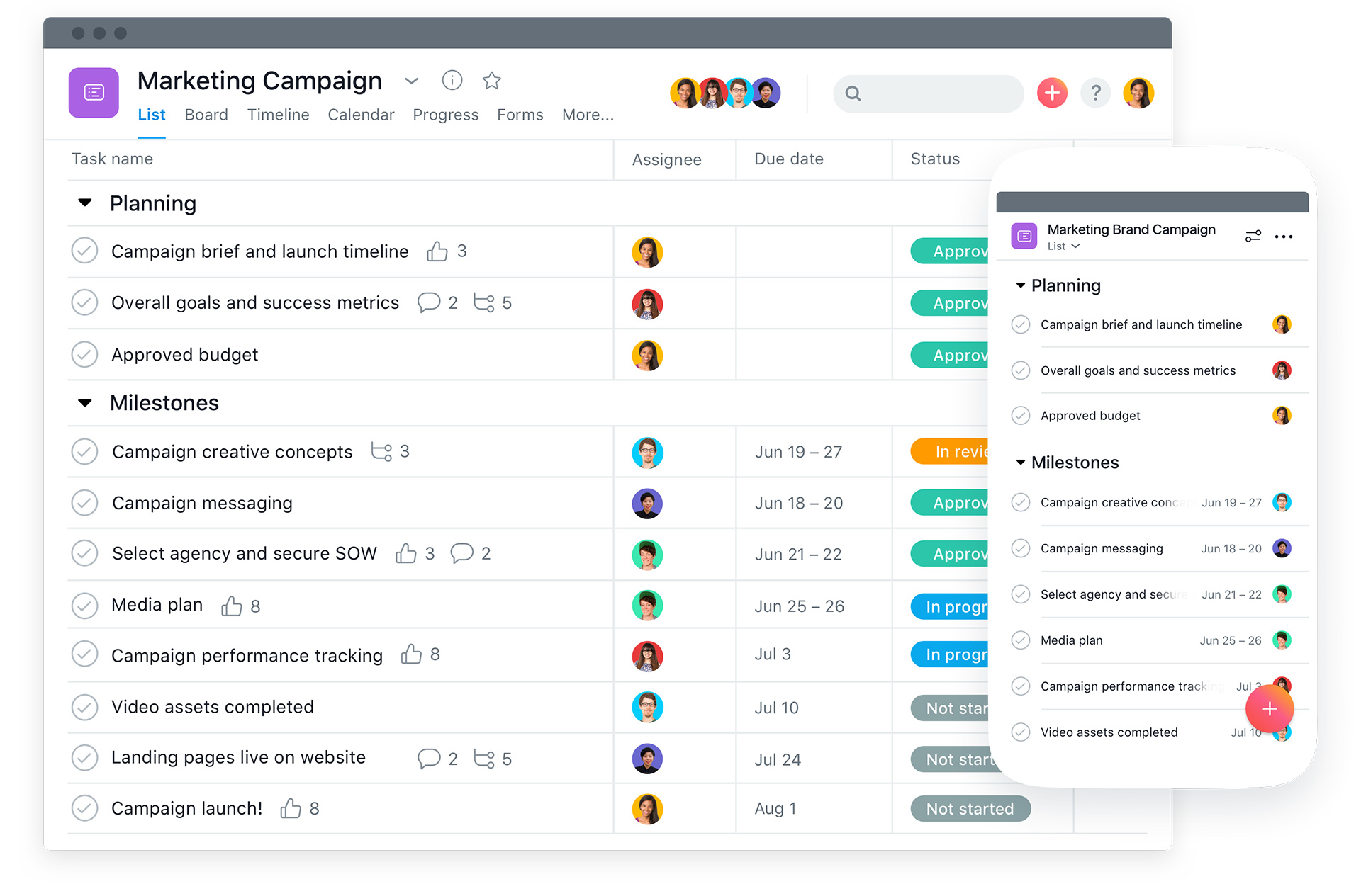 Asana for creative agency