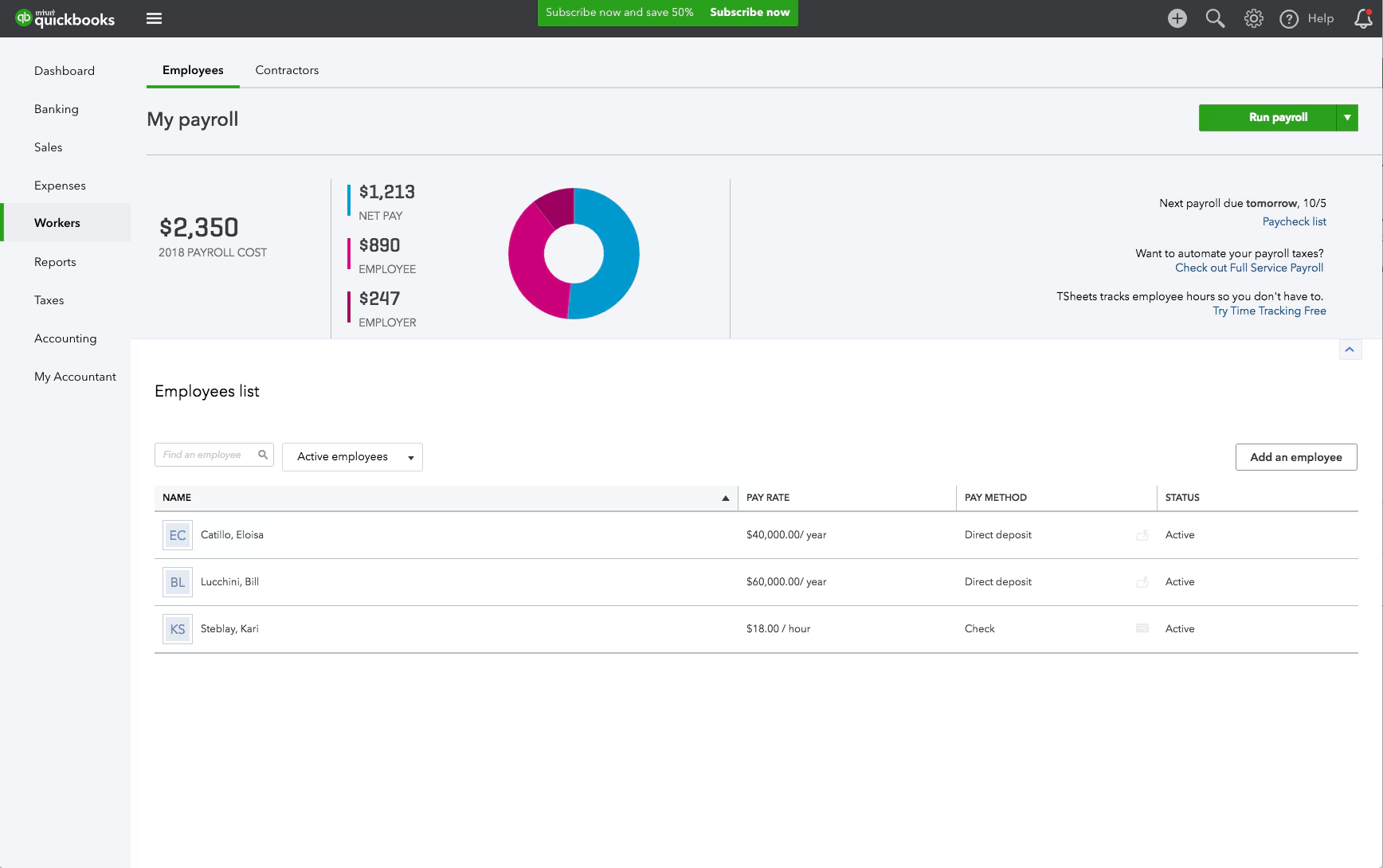 quickbooks payroll